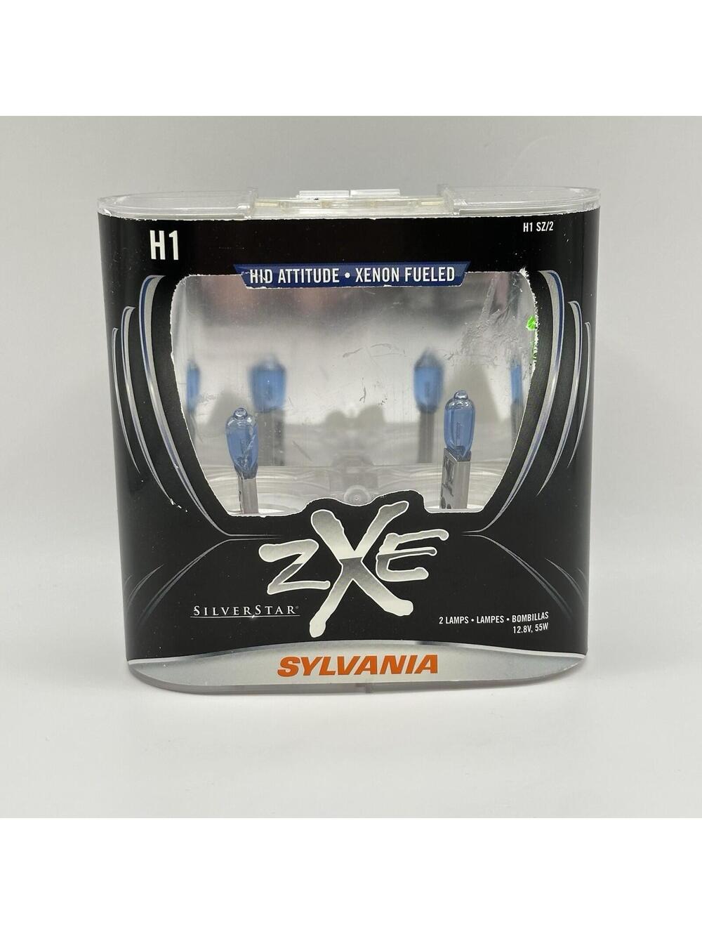 Sylvania H1 Silverstar ZXE 55W Two Bulbs Head Light Lamps High Performance